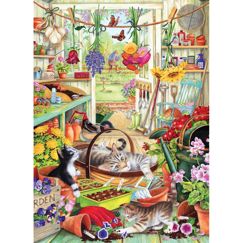 Potting Shed Cats 500pc - Cobble Hill