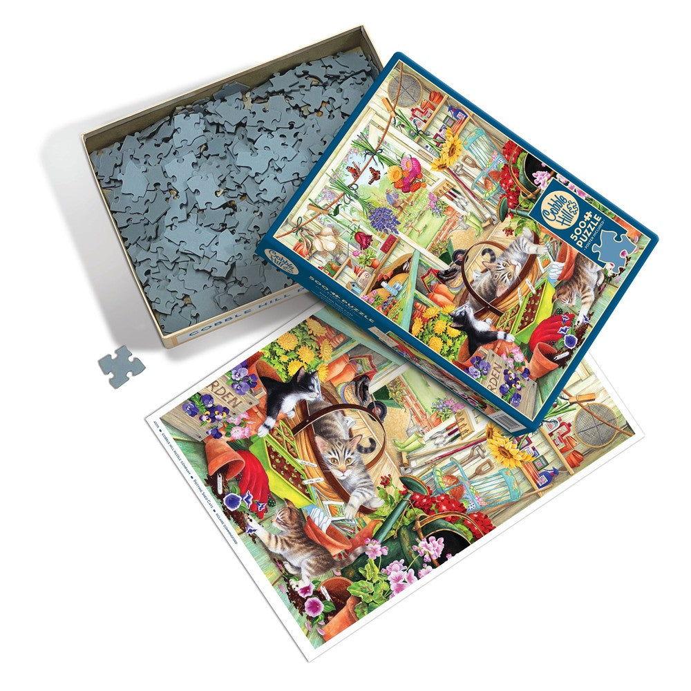 Potting Shed Cats 500pc - Cobble Hill