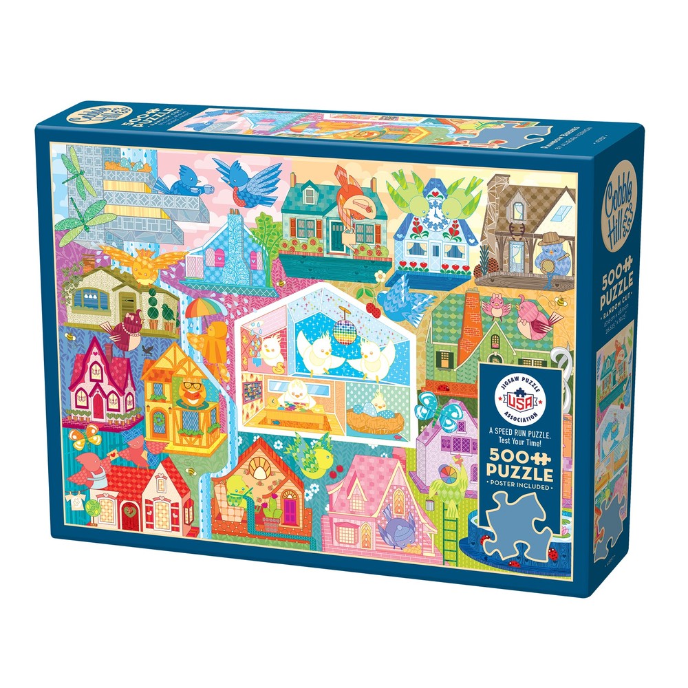 Rainbow Birdies 500pc - Cobble Hill