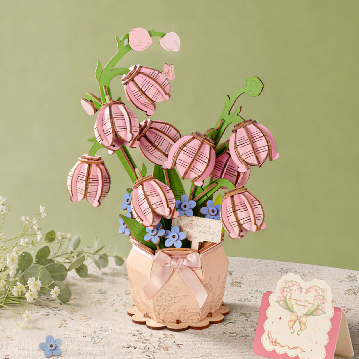 Pink Lily Of The Valley - Wood Bloom