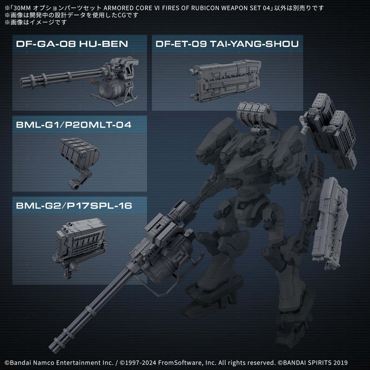 Weapon Set 04 Fires Of Rubicon 30MM Option Parts Set  Armored Core VI