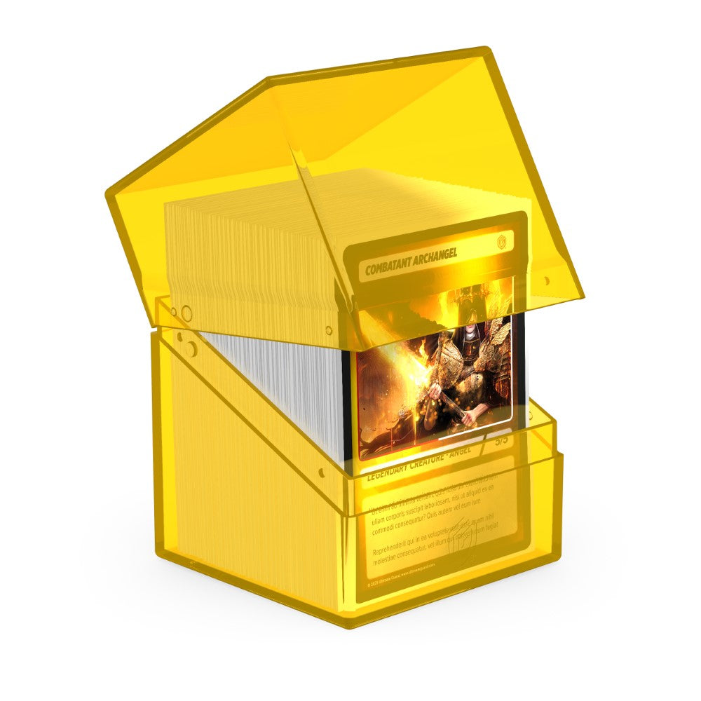 Clear: Amber Deck Box - 100+ Standard Size - Ultimate Guard Boulder Deck Case