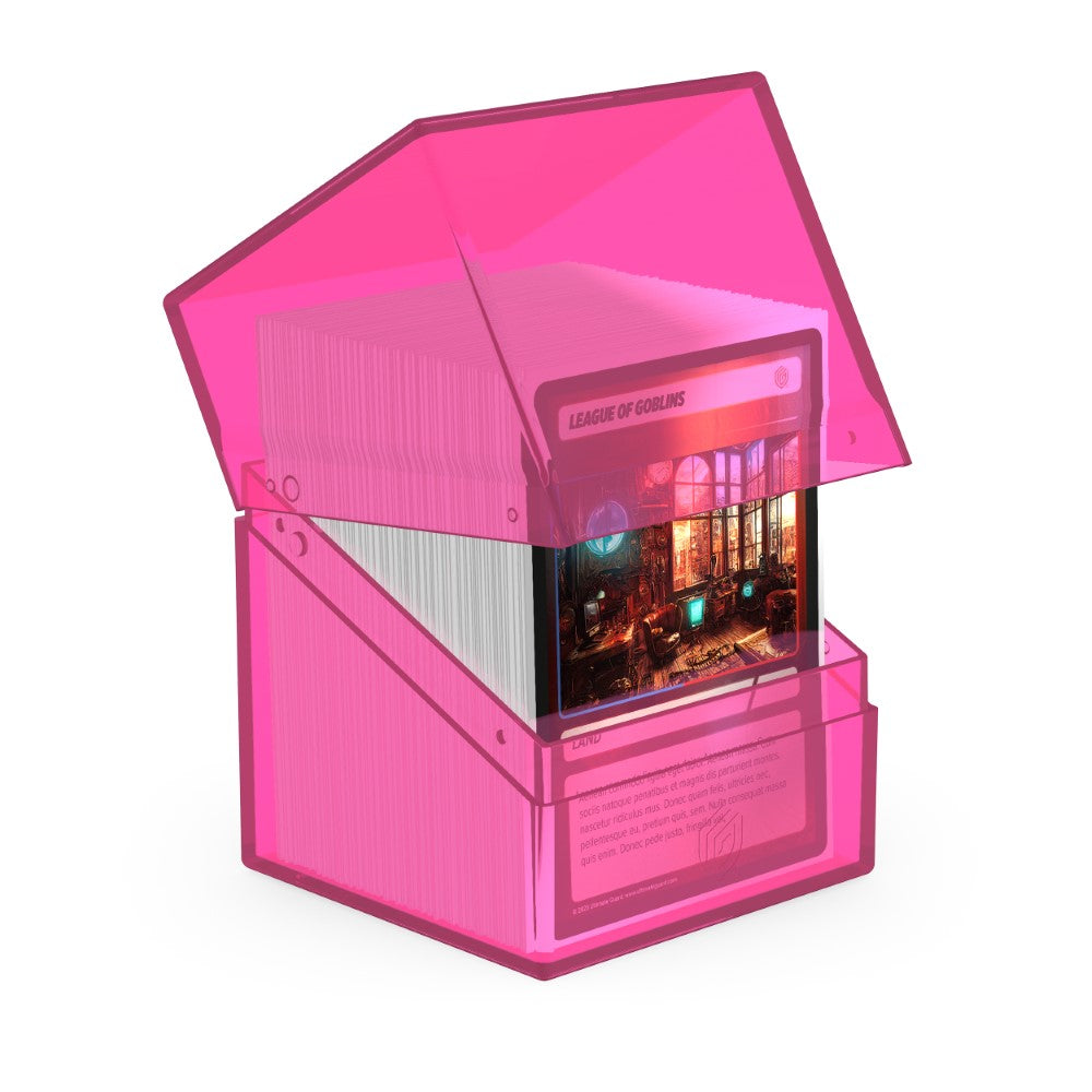Clear: Rhodonite Deck Box - 100+ Standard Size - Ultimate Guard Boulder Deck Case