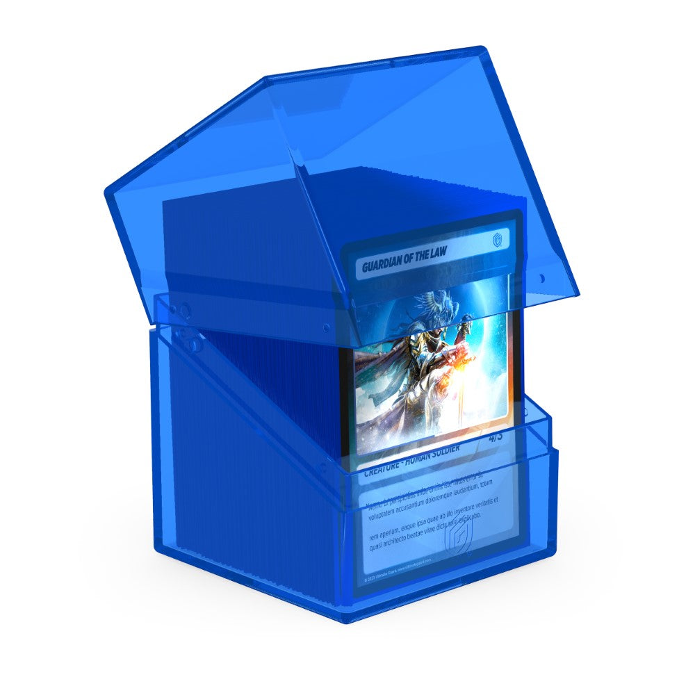 Clear: Sapphire Deck Box - 100+ Standard Size - Ultimate Guard Boulder Deck Case