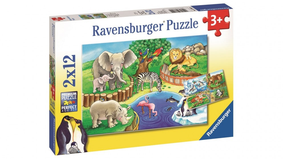 Animals in the Zoo Puzzle 2x12pc