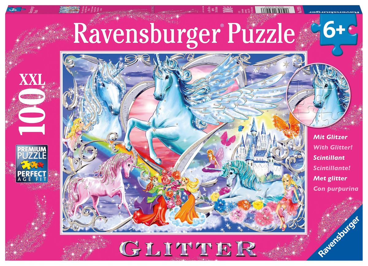 Amazing Unicorns Puzzle GLITTER 100pc