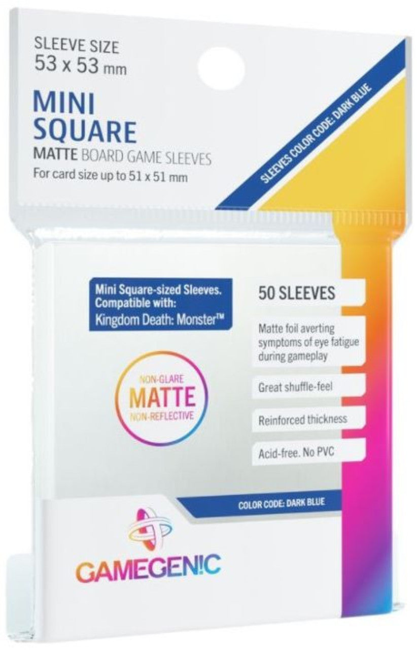 Matte Mini Square Board Game Sleeves (53mm x 53mm) (50 Sleeves Per Pack) - Gamegenic