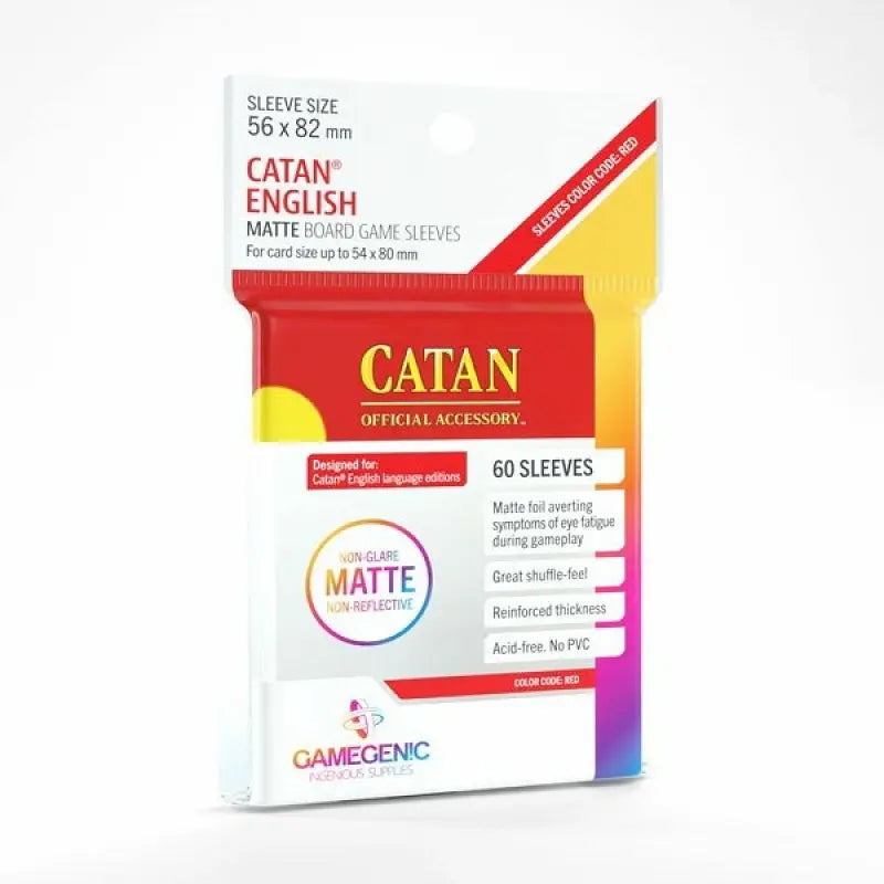 Prime Catan Board Game Sleeves (56mm x 82mm) (50 Sleeves per Pack) - Gamegenic