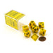 CHX25402 Opaque Polyhedral Yellow/Black 7-Die Set Chessex