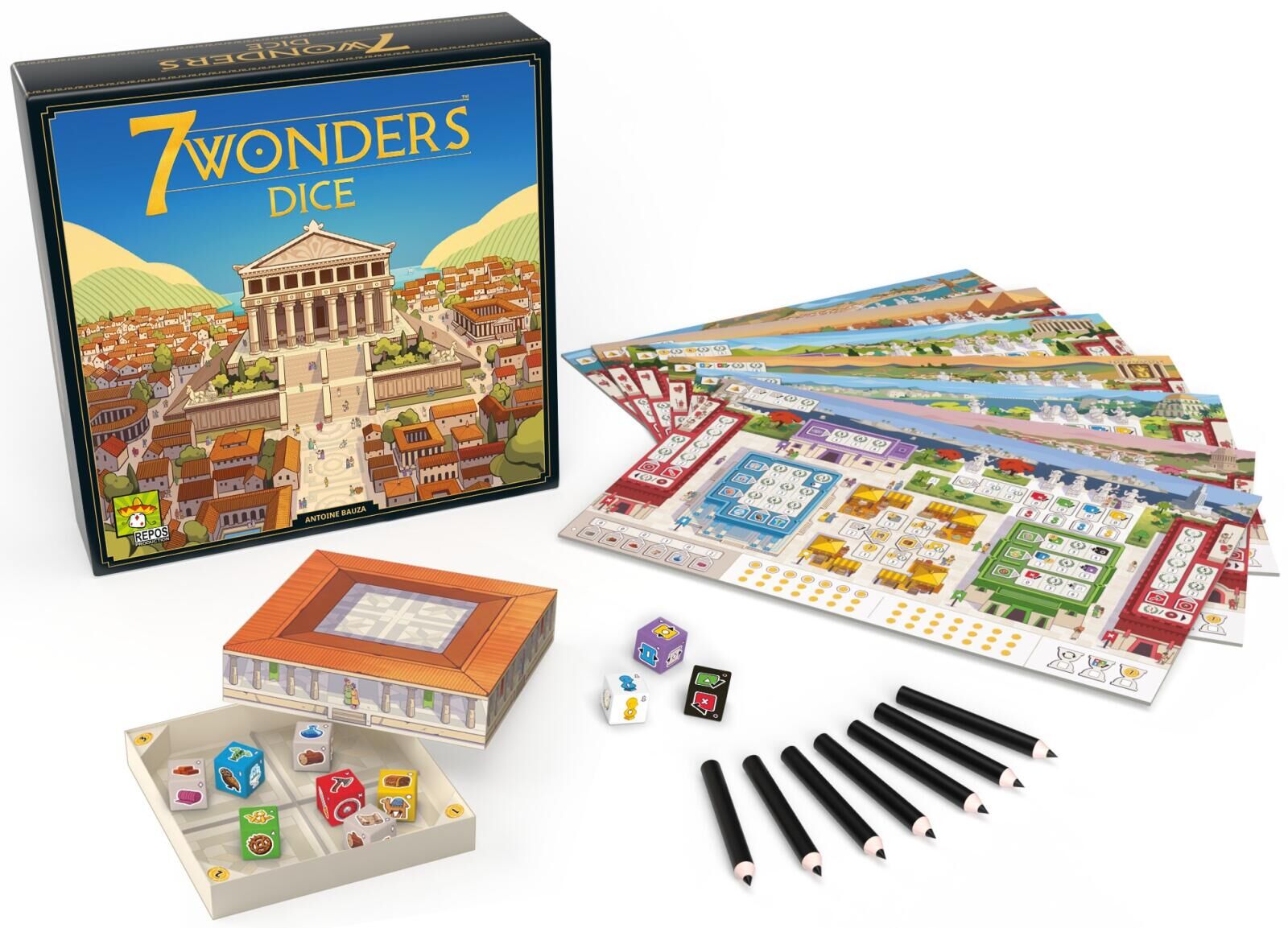 7 wonders Dice