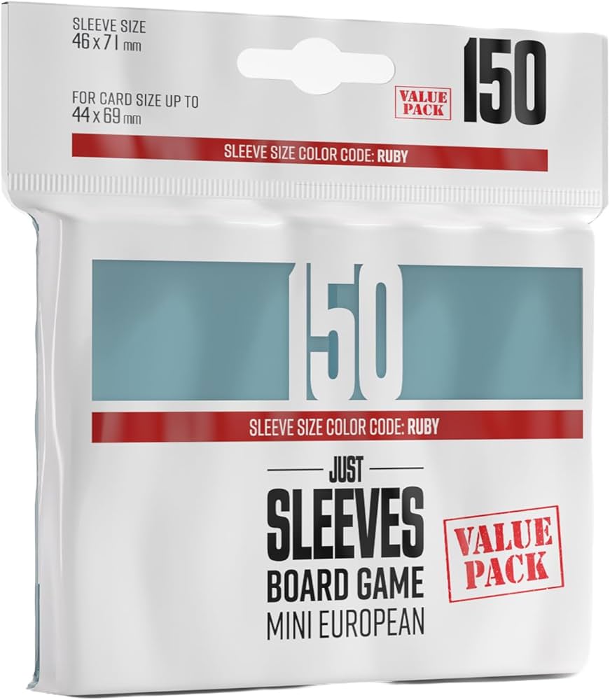 Mini Euro (Ruby) - Value Pack - Gamegenic Just Sleeves