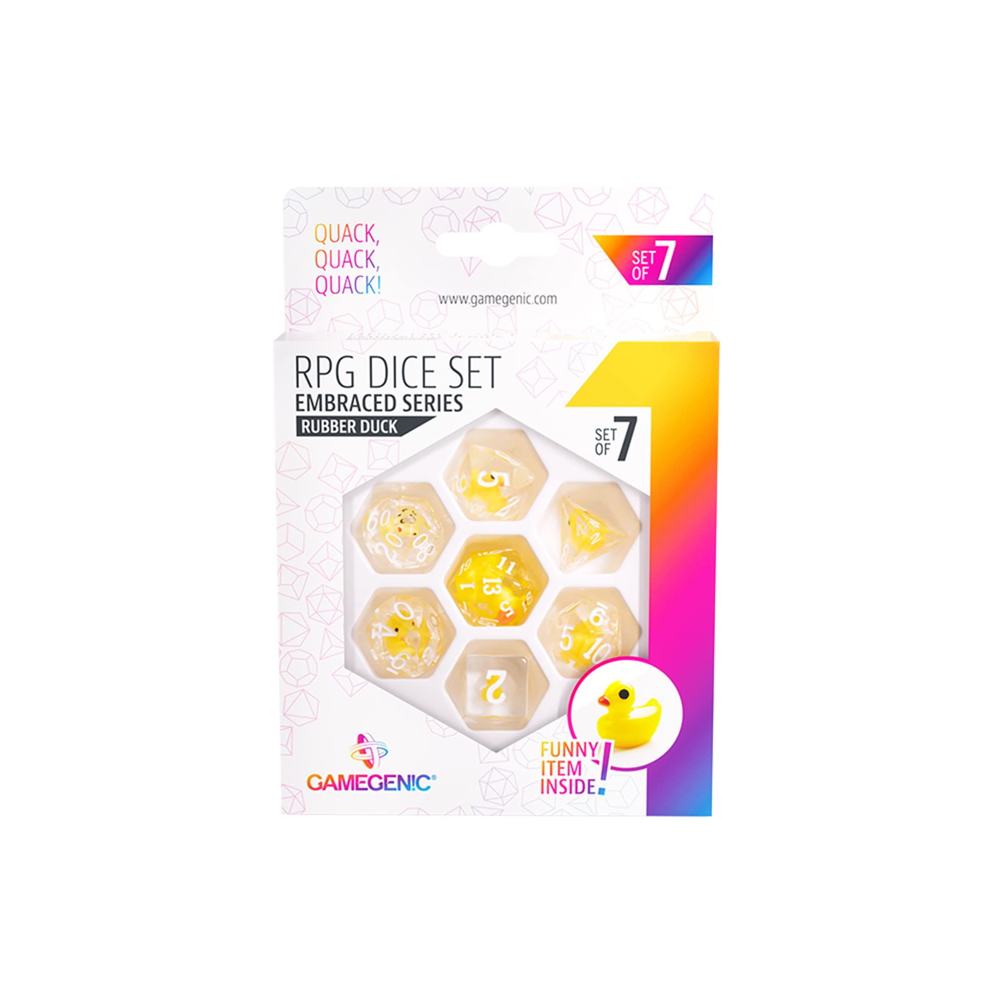 Rubber Duck - RPG Dice Set (7pcs) - Gamegenic Embraced Series
