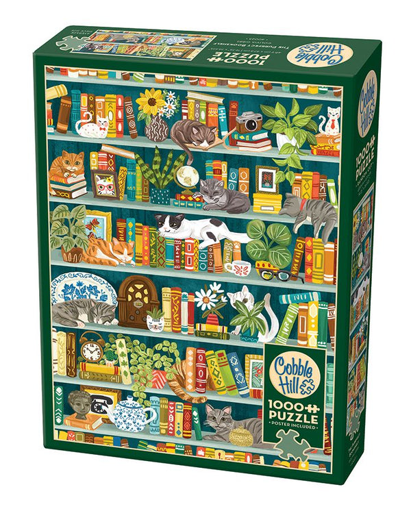 The Purrfect Bookshelf 1000pc - Cobble Hill