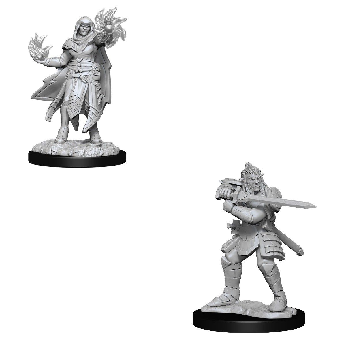 Hobgoblin Male Fighter & Hobgoblin Female Wizard - D&D Nolzurs Marvelous Unpainted Miniatures