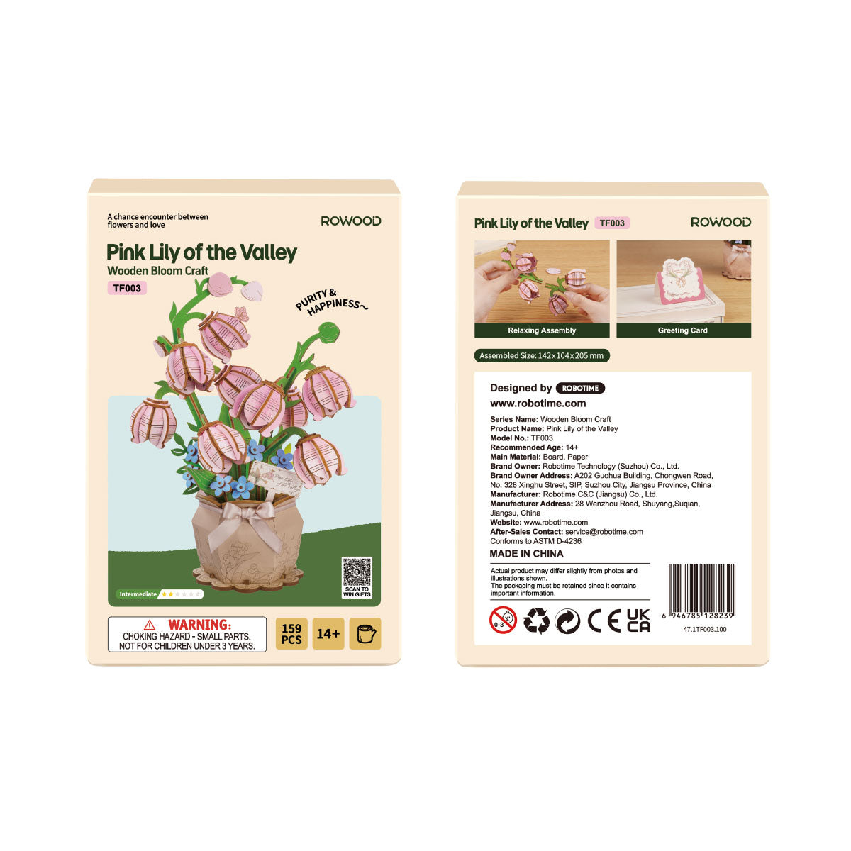 Pink Lily Of The Valley - Wood Bloom