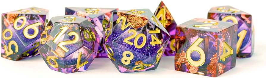 MDG Aether Abstract D20 Elixir Liquid Core Dice