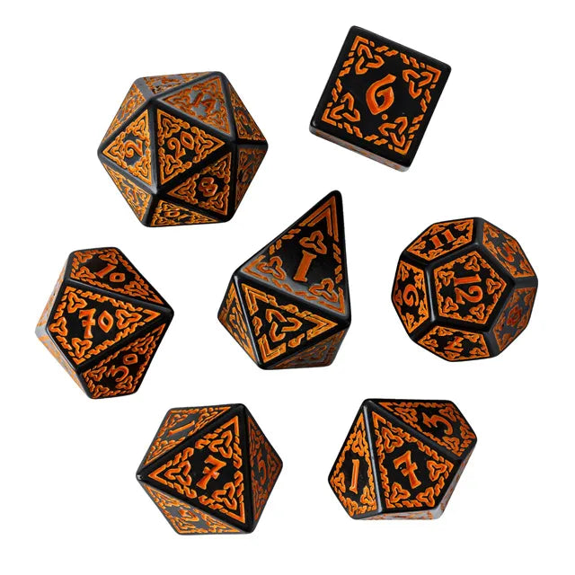 Celtic Knot Black/Orange- Games World Dice