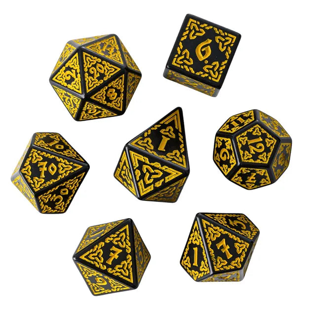 Celtic Knot Black/Yellow- Games World Dice