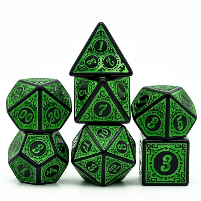SteamPunk Black/Green - Games World Dice