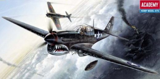 Academy 1/72 P-40M/N Warhawk Plastic  Model Kit *Aus Decals*