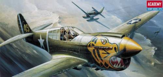 Academy 1/72 P-40E Warhawk Plastic Model  Kit *Aus Decals*