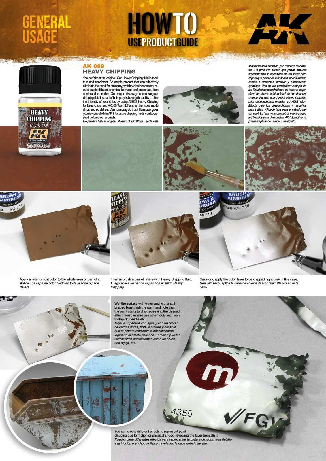 Heavy Chipping Enamel Paint AK Interactive Weathering