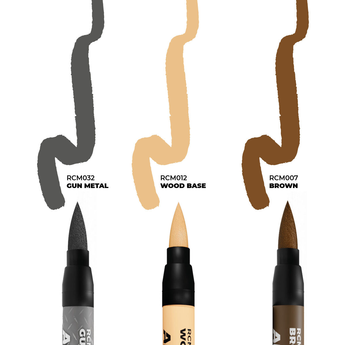 AK Interactive Real Colors Markers: Tools -  Set 3 Arcylic Paint Markers