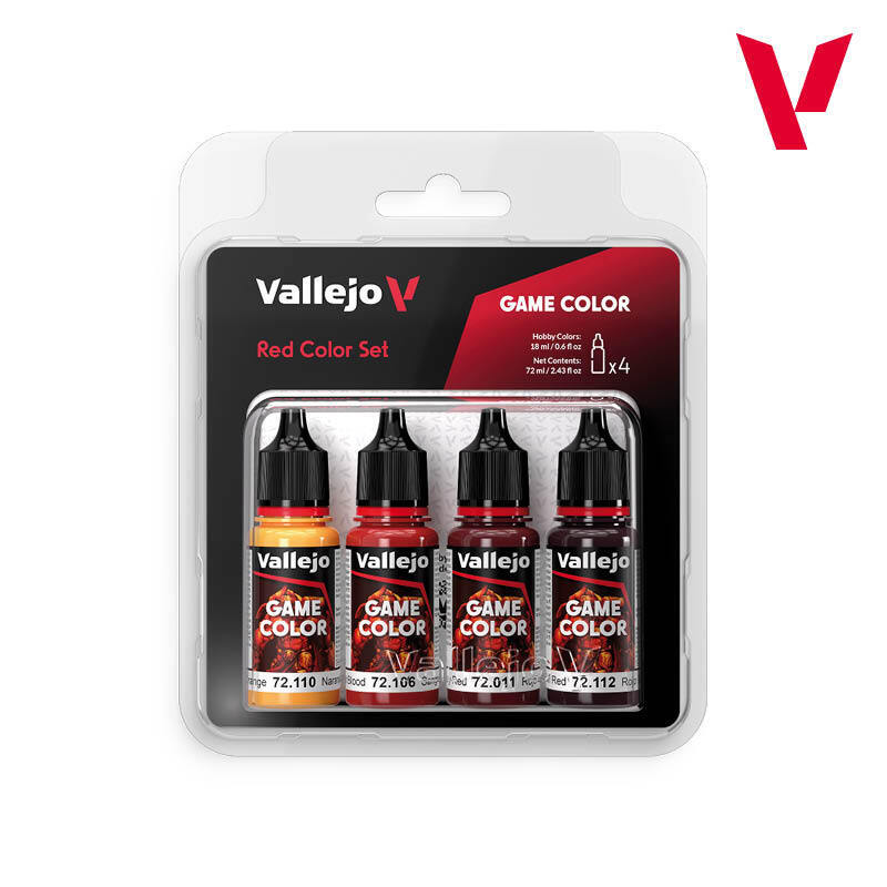Red Colours Acrylic Paint  Set Vallejo Game Colour