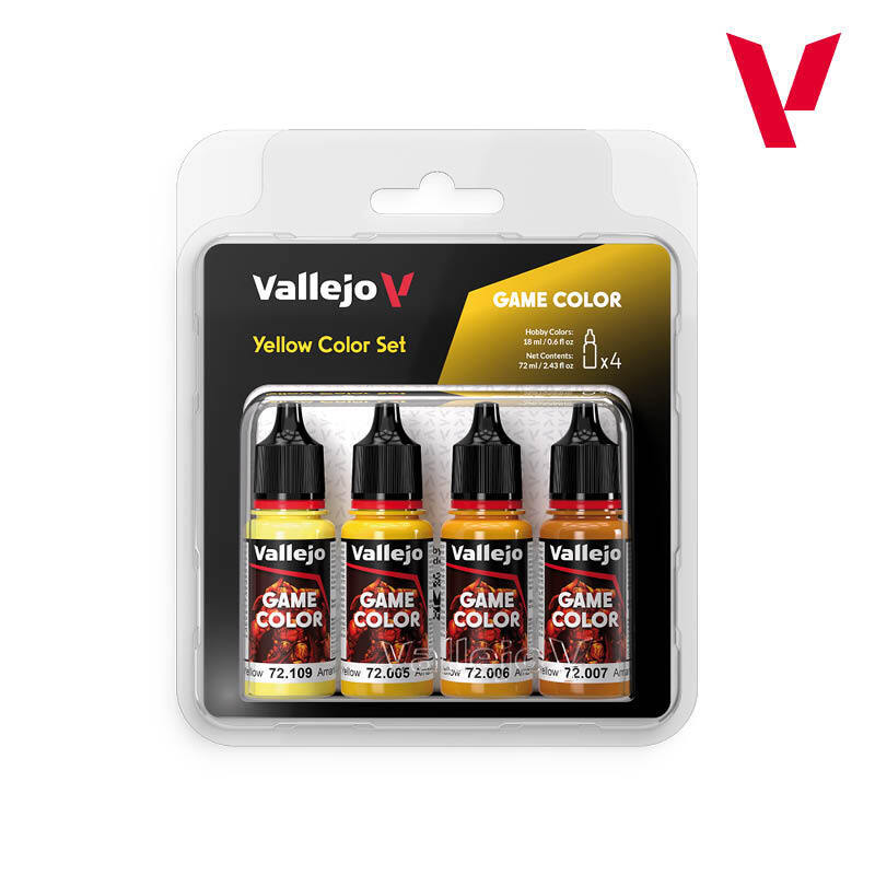 Yellow Colours Acrylic Paint  Set Vallejo Game Colour
