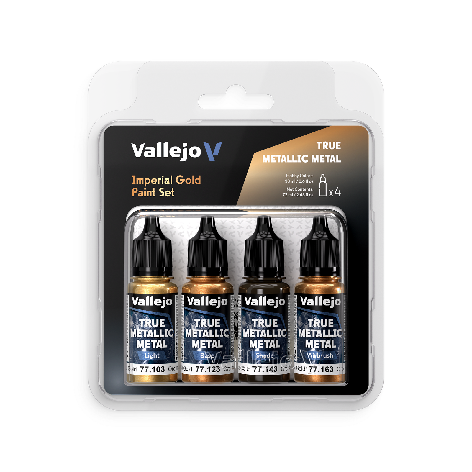 Imperial Gold- Vallejo True Metallic Metal - 4 Colour Paint Set