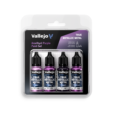 Amethyst Purple- Vallejo True Metallic Metal - 4 Colour Paint Set