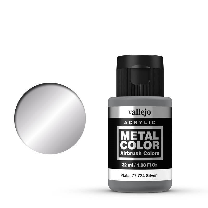 Metal Color silver 32 ml Acrylic Paint Vallejo