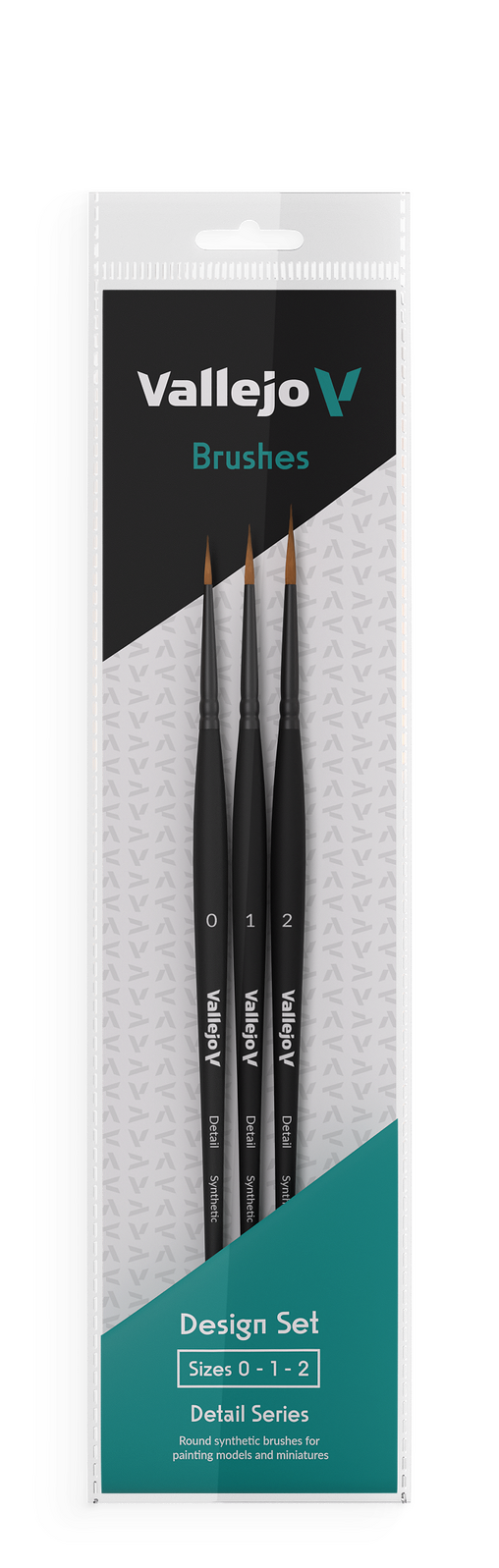Vallejo Hobby Brushes Synthetic fibers (Sizes 0, 1 & 2)