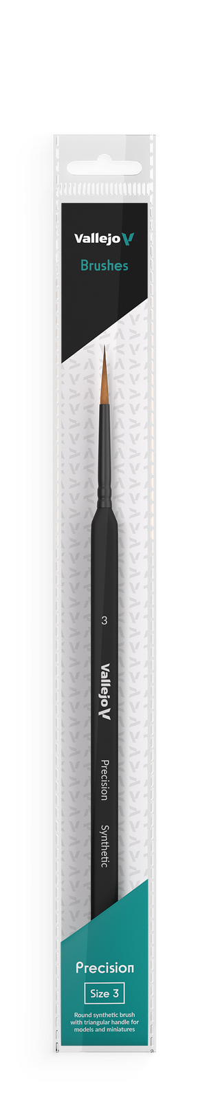 Precision Round Synthetic Brush No. 3 - Vallejo Hobby Brushes