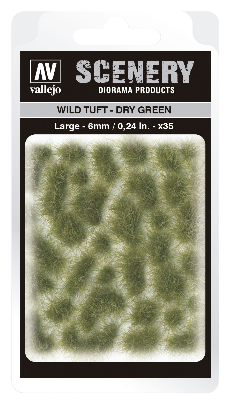 Dry Green 6mm Wild Tuft - Vallejo Diorama Accessory