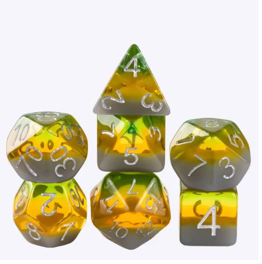 Arcane Layer Green/Yellow/Grey- Games World Dice