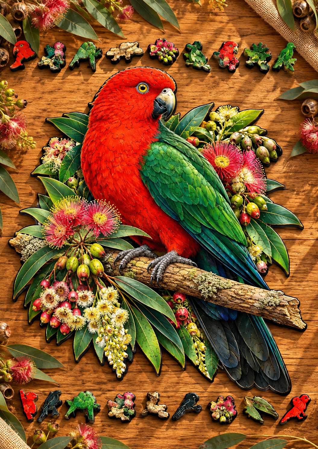 A3 King Parrot Wooden Puzzle - Puzzle ART
