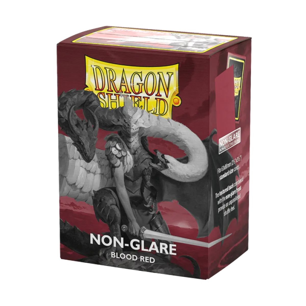 63x88 Non-Glare Blood Red MATTE Sleeves - Dragon Shield - Box 100
