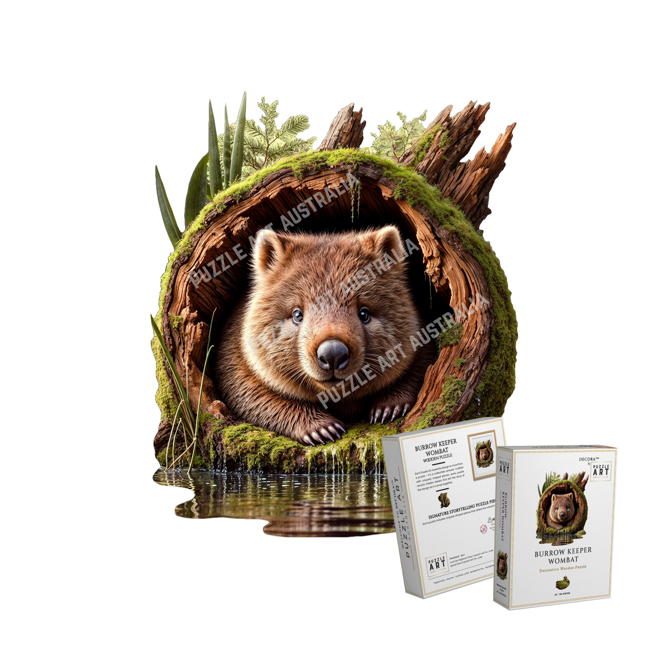 A3 Burrow Keeper Wombat Wooden Puzzle - Puzzle ART
