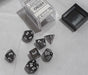 CHX23078 Transluscent Polyhedral Smoke/white 7-Die Set Chessex