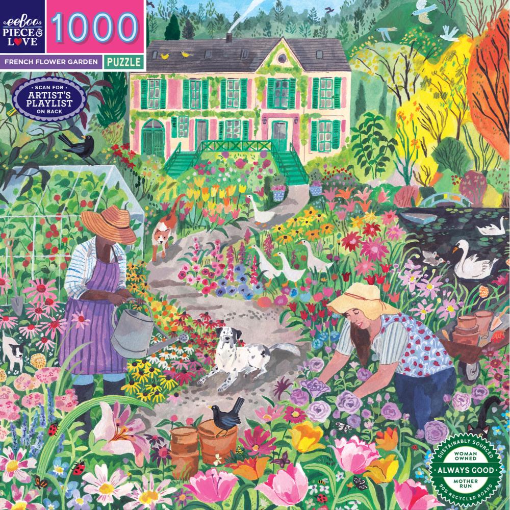 French Flower Garden - eeBoo 1000pc Puzzle