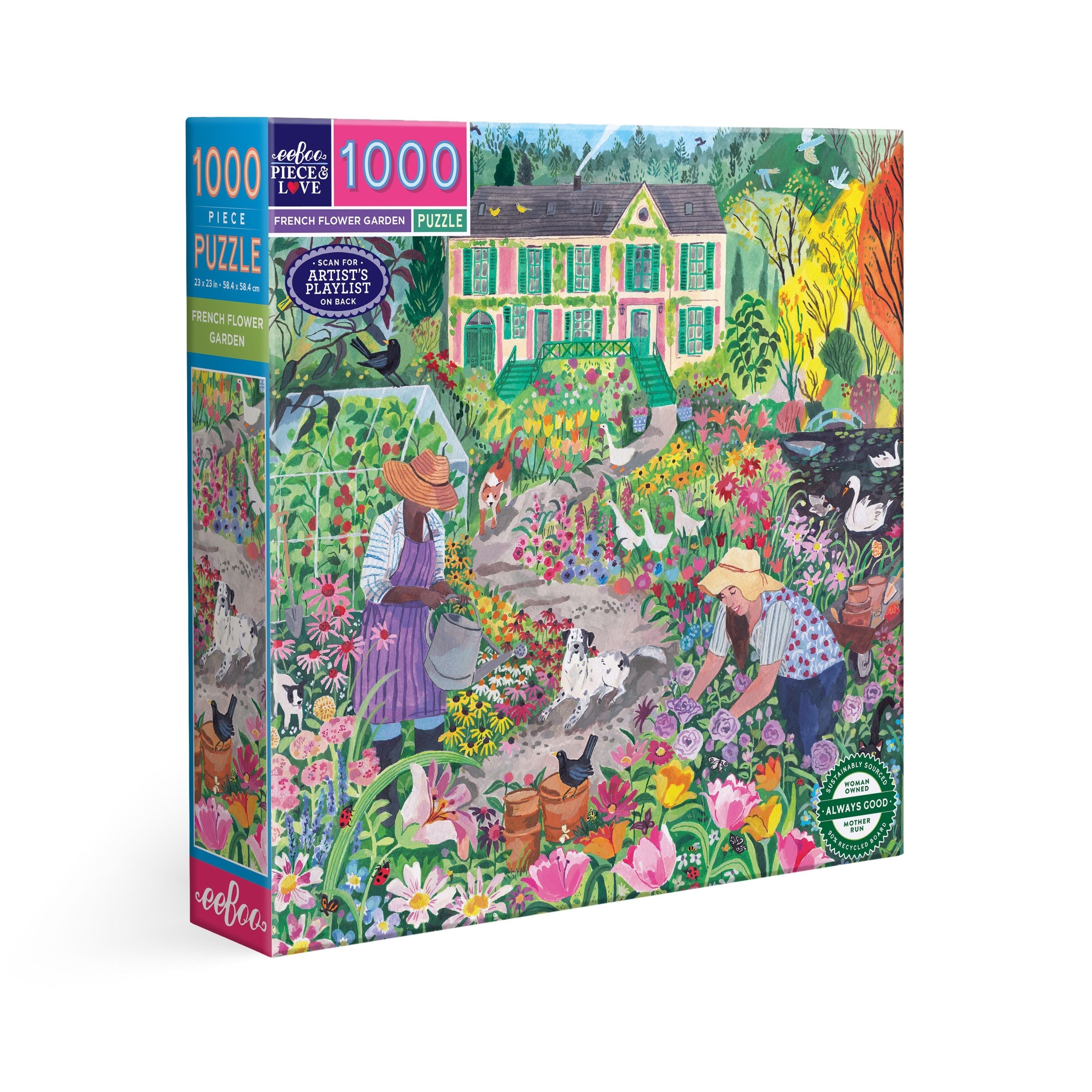 French Flower Garden - eeBoo 1000pc Puzzle