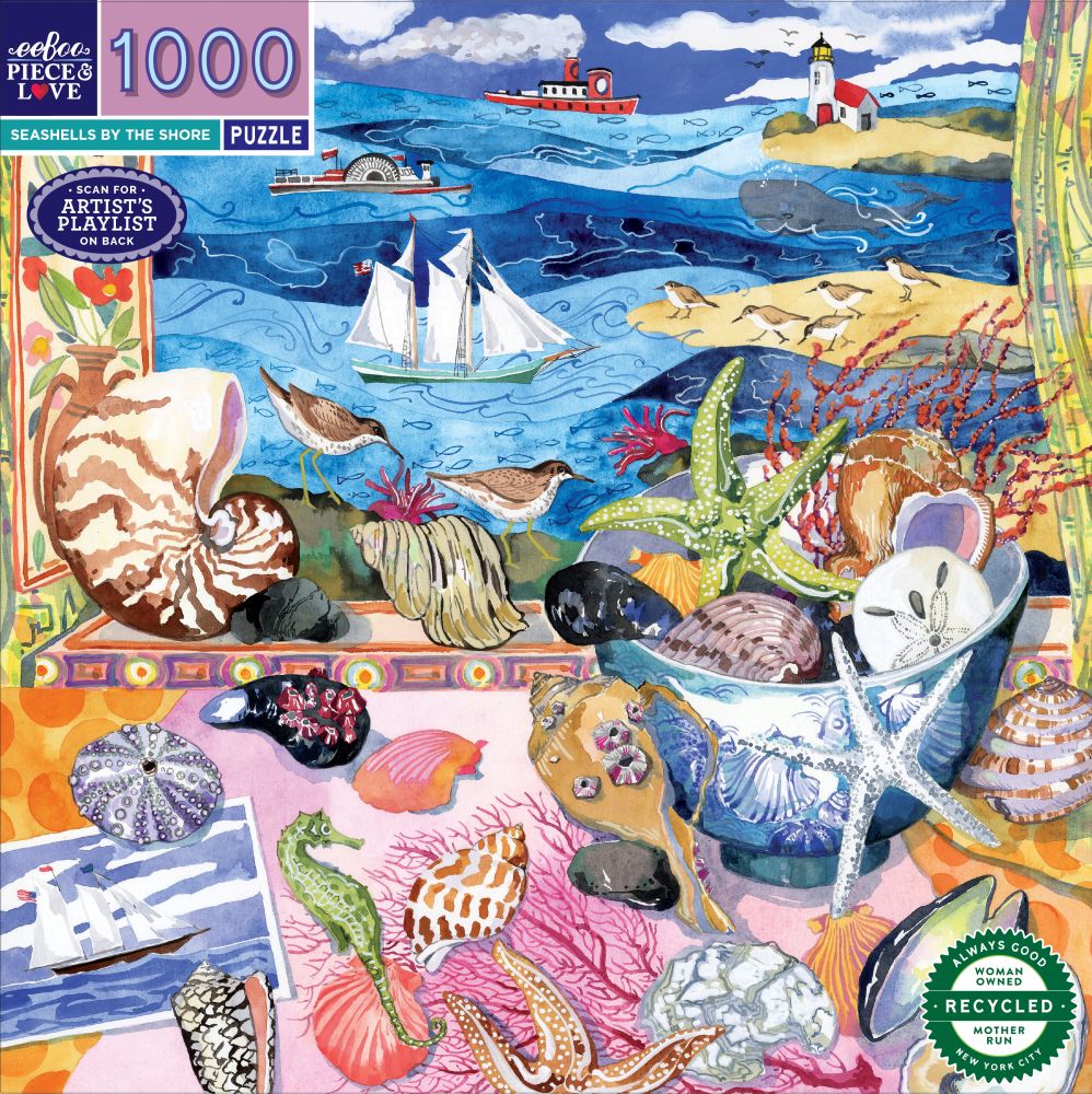 Seashell Shore - 1000 Pc Puzzle EeBoo