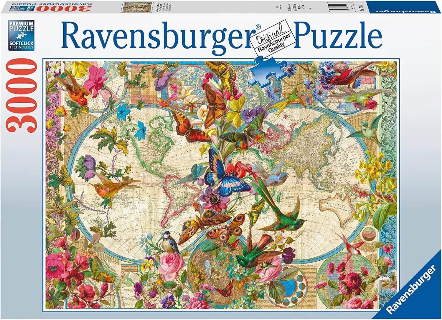 Flora & Fauna World Map 3000p - RAVENSBURGER