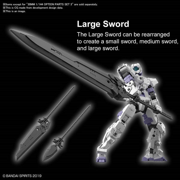 SET 3 30MM 1/144 OPTION PARTS
