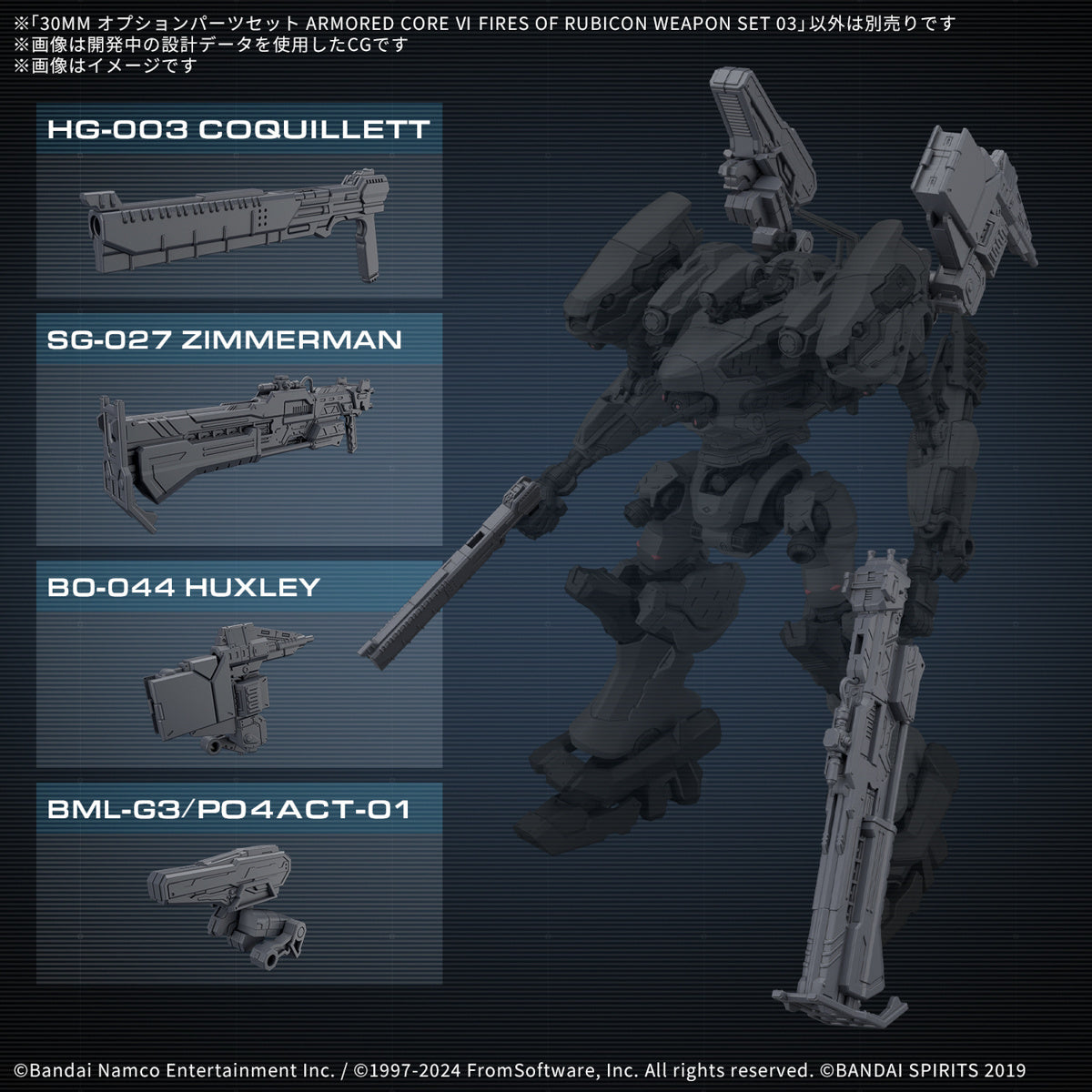 Weapon Set 03 Fires Of Rubicon 30MM Option Parts Set  Armored Core VI