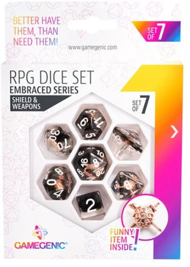Shield & Weapons - RPG Dice Set - Gamegenic Embraced Series