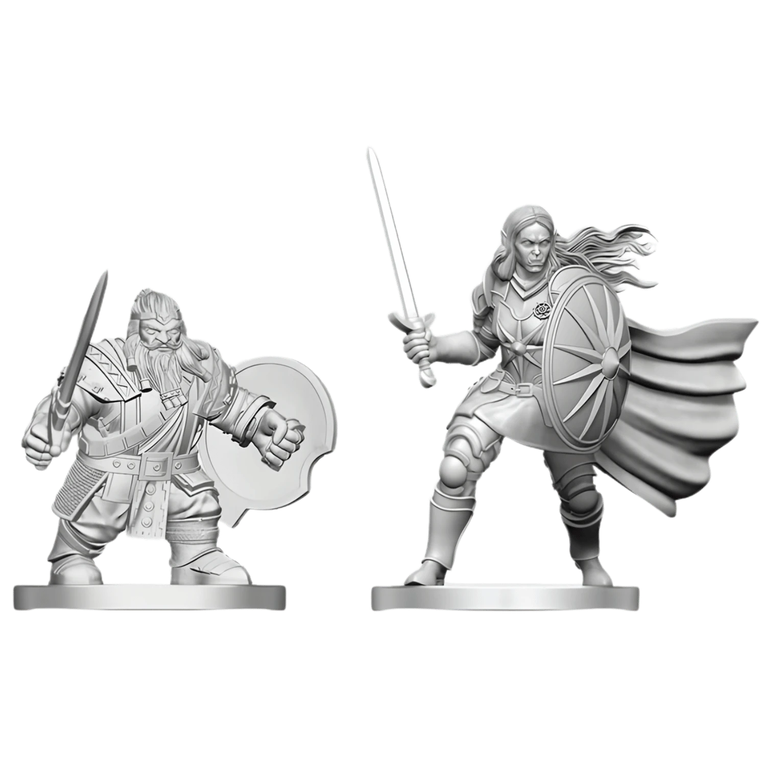 Dwarf Fighter Orc Paladin - D&D Nolzur's Marvelous Miniatures