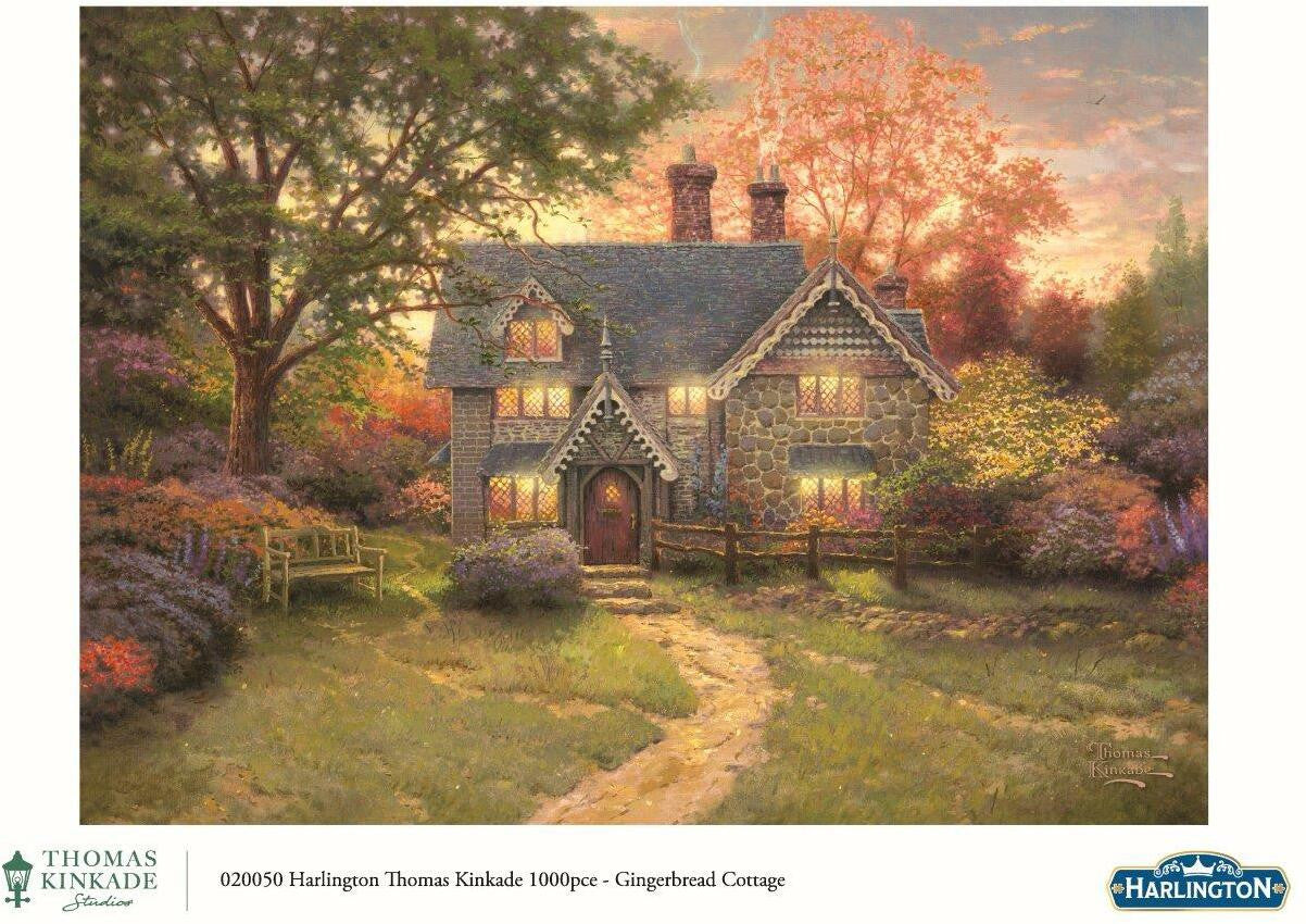 Gingerbread Cottage 1000 pieces - Harlington Thomas Kinkade