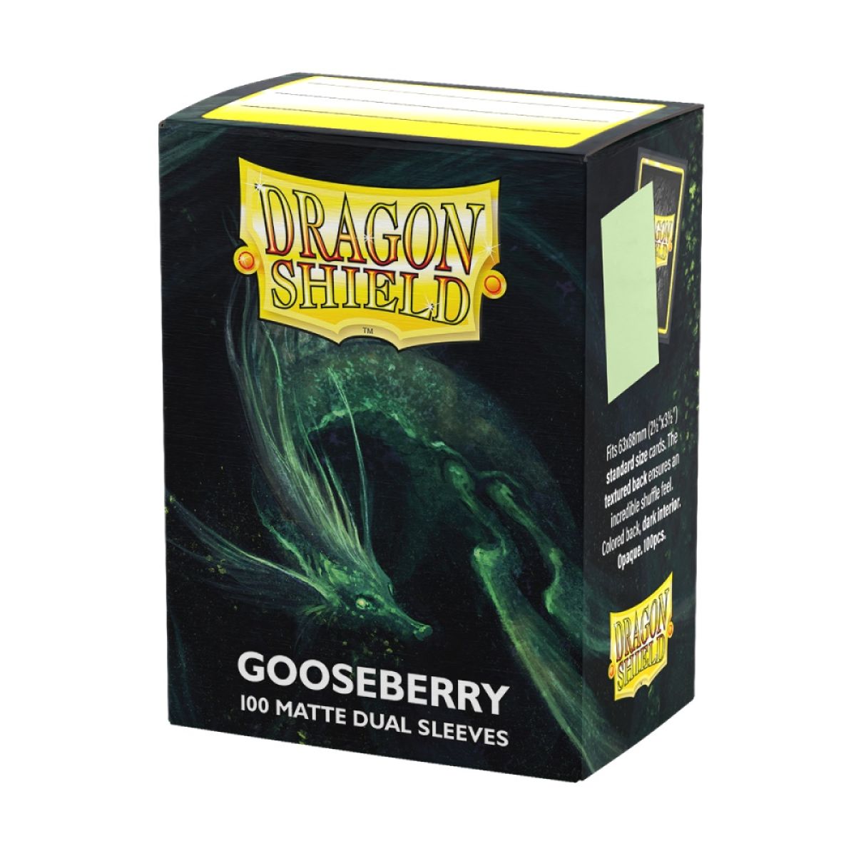 63x88 Non-Glare Gooseberry MATTE Sleeves - Dragon Shield - Box 100